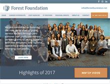 Tablet Screenshot of forestfoundation.net